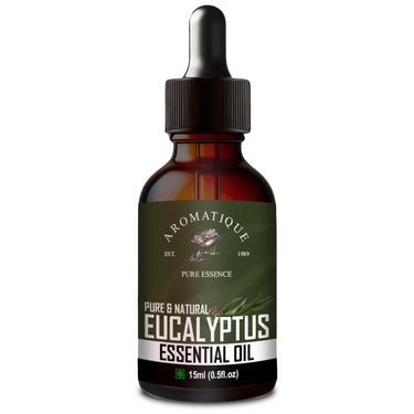 Aromatique Eucalyptus Oil - Pure & Undiluted Eucalyptus Essential Oil - For Hair & Skin Care (15ml)
